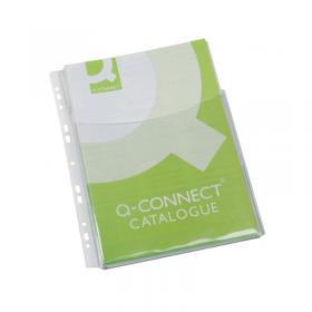 Q-Connect Expanding Punched Pocket 3/4 Length Front A4 (Pack of 5) KF00139 KF00139