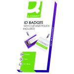 Q-Connect Hot Laminating ID Badge With Clip (Pack of 25) KF00302 KF00302