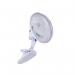 The picture features a white Q-Connect 6 inch clip-on portable fan. The fan is compact and versatile, designed to provide reliable cooling wherever it is clipped on. It is a Q-Connect product, with the brand name displayed prominently on the fans base. The clean and simple design makes it easy to use, while the compact size makes it ideal for small spaces. The fan is perfect for providing a cool breeze on a hot day.
