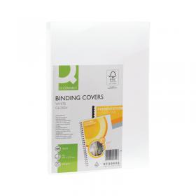 Q-Connect A4 White Comb Binder Cover 250gsm (Pack of 100) KF00498 KF00498