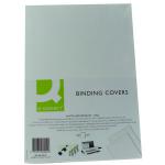 Q-Connect A4 White Leathergrain Comb Binder Cover (Pack of 100) KF00502 KF00502