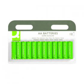 Q-Connect AA Alkaline Batteries (Pack of 12) KF00644 KF00644