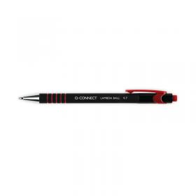 Q-Connect Lamda Ballpoint Pen Medium Red (Pack of 12) KF00671 KF00671