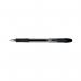 The photograph shows 12 sleek black Q-Connect Gel Rollerball Pens with quick-dry gel ink, perfect for smooth and precise writing. The medium tip creates neat lines and the pack provides a long-lasting supply.
