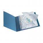 In this picture, ten Q-Connect punched pockets are displayed. Each pocket is made of polypropylene and has a top opening, and the size is A3. The pockets are neatly organized in a pack for easy storage and access.