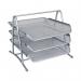 Q-Connect 3 Tier Letter Tray Silver KF00822 KF00822