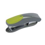 Q-Connect Mini Plastic Stapler Grey/Green (Capacity: 12 sheets of 80gsm paper) KF00991 KF00991