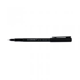Q-Connect OHP Pen Permanent Fine Black (Pack of 10) KF01068 KF01068