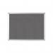 Q-Connect Aluminium Frame Felt Noticeboard with Fixing Kit 900x600mm Grey 9700025 KF01073