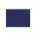 Q-Connect Aluminium Frame Felt Noticeboard with Fixing Kit 900x600mm Blue 9700028 KF01076