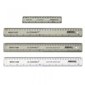 Q-Connect Clear 150mm15cm6inch Ruler KF01106 KF01106