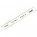 This picture shows a clear 300mm Q-Connect ruler with measurements in inches on one side and centimeters on the other. The ruler appears to be shatterproof.