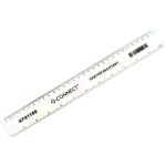 Q-Connect Ruler Shatterproof 300mm Clear (Inches on one side and cm/mm on the other) KF01108 KF01108