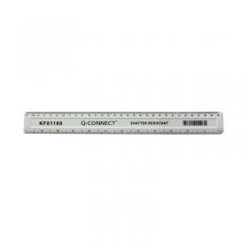 Q-Connect Shatter Resistant Ruler 30cm White (Pack of 10) KF01109Q KF01109Q