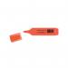 The photo shows 10 Q-Connect highlighter pens in vibrant orange color. Each pen has a smooth grip and a chisel tip for precise highlighting. The pack has a durable plastic case, making it easy to store and transport. The pens are perfect for highlighting important notes, textbooks, and documents.