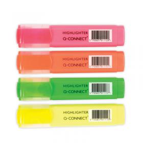 Q-Connect Assorted Highlighter Pens (4 Pack) KF01116 KF01116