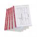 Q-Connect Delux Punched Pocket Side Opening Red Strip A4 (Pack of 25) KF01123 KF01123