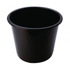 Q-Connect Waste Bin 14 Litre Black CP025KFBLK KF01124