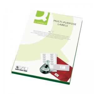 Q-Connect Multipurpose Copier Labels 105x37mm 16 Per Sheet White 1600