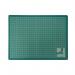 This picture shows a sleek and durable Q-Connect Cutting Mat made of Non-Slip PVC, in a vibrant green color. It is designed for a professional Drawing Office setting and comes in an A3 size. The Q-Connect logo can be seen in the corner.