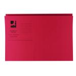 Q-Connect Square Cut Folder Mediumweight 250gsm Foolscap Red (Pack of 100) KF01186 KF01186