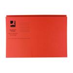 Q-Connect Square Cut Folder Mediumweight 250gsm Foolscap Orange (Pack of 100) KF01188 KF01188