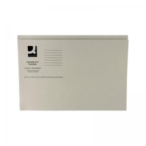 Q-Connect Square Cut Folder 250gsm Foolscap Buff Pack of 100 KF01190