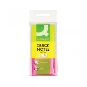 Q-Connect Quick Notes 38 x 51mm Neon (Pack of 3) KF01224 KF01224