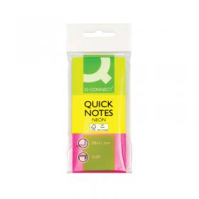 Q-Connect Quick Notes 38 x 51mm Neon (3 Pack) KF01224 KF01224