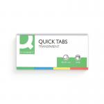 Q-Connect Quick Tabs 25x45mm 40 Tabs 4 Pads Clear/Assorted (Pack of 160) KF01225 KF01225