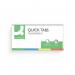 Q-Connect Quick Tabs 25x45mm 40 Tabs 4 Pads Clear/Assorted (Pack of 160) KF01225 KF01225