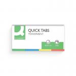 Q-Connect Quick Tabs 25x45mm 40 Tabs 4 Pads ClearAssorted (Pack of 160) KF01225 KF01225