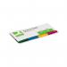 Q-Connect Quick Tabs 25x45mm 40 Tabs 4 Pads ClearAssorted (Pack of 160) KF01225 KF01225