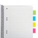 Q-Connect Quick Tabs 25x45mm 40 Tabs 4 Pads ClearAssorted (Pack of 160) KF01225 KF01225