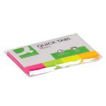 Q-Connect Quick Tabs 20x50mm 50 Tabs 4 Pads Neon (Pack of 200) KF01226 KF01226