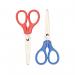 Q-Connect Ergonomic All Purpose Scissors 130mm Stainless Steel Blades Red or Blue Handle CKF01229 KF01229