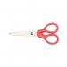 Q-Connect Ergonomic All Purpose Scissors 130mm Stainless Steel Blades Red or Blue Handle CKF01229 KF01229