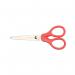 Q-Connect Ergonomic All Purpose Scissors 130mm Stainless Steel Blades Red or Blue Handle CKF01229 KF01229