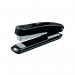 In the photo, you can see a sleek, black Q-Connect full strip metal stapler with the brand name printed on the side. The stapler is filled with staples and has a 20 sheet capacity, making it perfect for any office or school setting.
