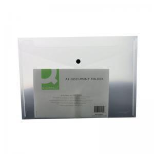 Q-Connect Polypropylene Document Folder A4 Clear Pack of 12 KF01244Q