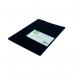 A black Q-Connect display book made of polypropylene material with 10 pockets for organizing documents. The cover has a Q-Connect logo and the book is filled with various sheets of paper. The spine has a label for easy identification.