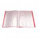 Q-Connect Polypropylene Display Book 20 Pocket Red KF01250 KF01250