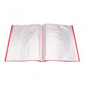 Q-Connect Polypropylene Display Book 40 Pocket Red KF01258 KF01258