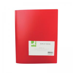 Q-Connect Polypropylene Display Book 40 Pocket Red KF01258 KF01258