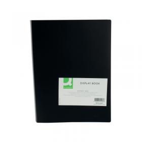 Q-Connect Polypropylene Display Book 40 Pocket Black KF01260 KF01260