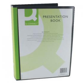 Q-Connect Presentation Display Book 100 Pocket A4 Black KF01271 KF01271