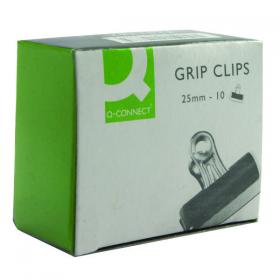 Q-Connect Grip Clip 25mm Black (Pack of 10) KF01287 KF01287
