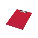 Q-Connect PVC Single Clipboard Foolscap Red KF01298 KF01298