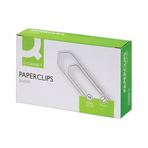 Q-Connect 32mm No Tear Paperclips Pack of 1000 KF01312Q KF01312Q