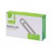 The Q-Connect Paperclips feature a simple design with a shiny silver finish. Each paperclip measures 32mm in length and comes in a box of 100, with 10 packs included in the set. Perfect for organizing papers or documents, these paperclips are a must-have office supply.